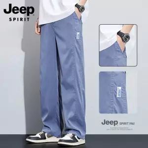 JEEP SPIRIT 남성 여름 경량 허리밴딩 와이드 팬츠 루즈핏 캐주얼 통바지