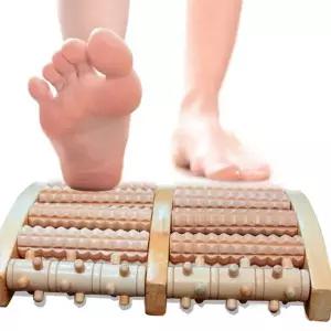 발 마사지 지압 원목 롤러 발바닥 발 지압 마사지 안마기 거치대 받침대 지압기 지압판 나무발 받침 나무