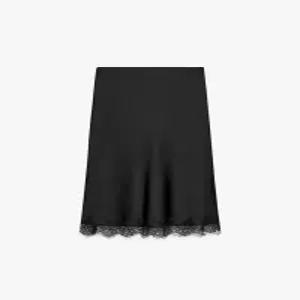ZARA 자라 레이스 헴 새틴 롱 스커트 4391538