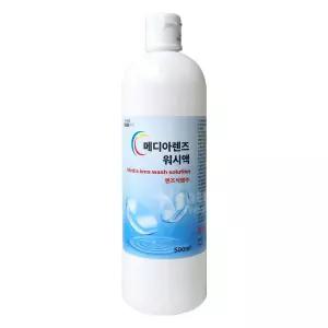 메디아렌즈 식염수 500ml x 1개/워시액/렌즈식염수/염화나트륨액/하드 소프트