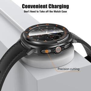 PC 케이스 + 삼성 갤럭시 시계 8 클래식 46mm 하드 필름 케이스 Watch8 클래식 46mm 커버 용 강화 유리 화