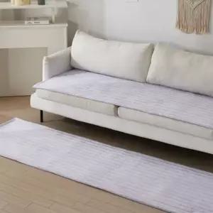 [무료배송] 극세사 가죽소파패드65X230cm(라일락)