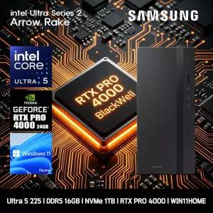 삼성 데스크탑 울트라5 RTX PRO4000 컴퓨터 DM500THA-U5ABT-RTX PRO4000 WIN11 Ultra5-225 16GB SSD1TB