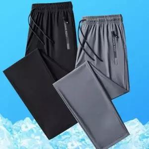 [제이큐]남성 Slim핏 스트레이트 일자 쿨링 바지 밴딩 팬츠 여름 하의