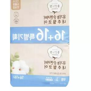좋은느낌 순면커버 내추럴코어 맥시슬림 대형 32Px2개 일반생리대 날개형생리대 깔끔하고편리 4872E