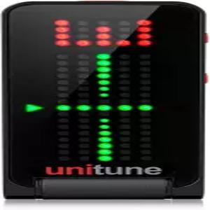 TC Electronic UNITUNE CLIP NOIR 헤드라인 블랙 클립온 튜너는 스트로브 및 크로매틱 모드를 지원하며 108