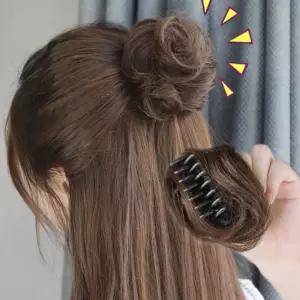 볼륨 업 똥머리 집게 부분 가발 올림머리 꼬임