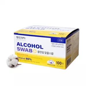 밴드닥터 클린덤 알콜스왑 100매 국산 알콜솜