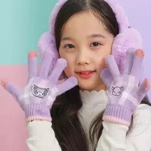 꿈꾸는비 쿠로미 체크 터치장갑 키즈장갑
