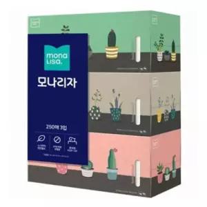 [모나리자] 미용티슈 250매x3입x4팩