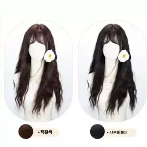 웨이브 가발 네추럴 웨이브 자연갈색 밤갈색 통풍