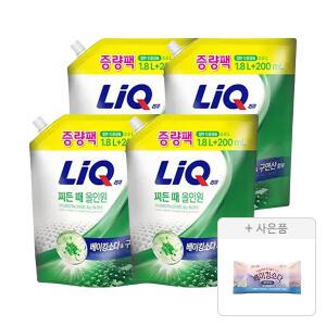 리큐 베이킹X구연산 찌든 때 올인원 1.8L+200ml, 4개+증정(엄마의선택 베이킹 세탁 비누 180g, 1개)