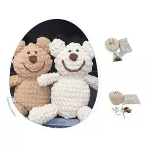 생활 키트 귀여운 코바늘 뜨개질 인형뜨기 패키지 인형 곰돌이 손뜨개 DIY 만들기 취미