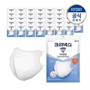 [크리넥스]KF80 라이트핏 마스크 대형 1개입X40개_화이트