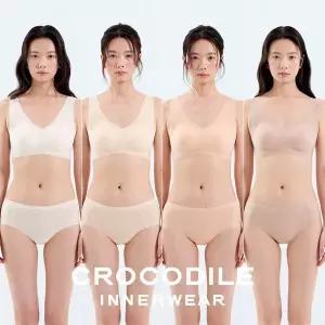 [NS홈쇼핑][크로커다일] 쿨라이트 실키핏 일체형 V넥 브라팬티 8종세트 CDW6N42434445_T..[36156729]
