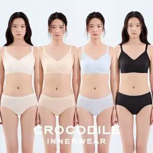 [NS홈쇼핑][크로커다일] 쿨라이트 실키핏 일체형 스트랩 브라팬티 8종세트 CDW6N46474849_T..[36156730]