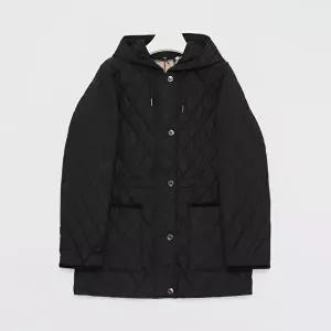 [버버리]버버리 26FW 다이아몬드 퀼팅 내부체크 하프 후드 여성 자켓 8110531