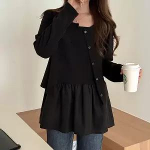 [공구우먼] [제작] 트랄라 가디건 & 배색나시 세트 83958 빅사이즈 여성의류