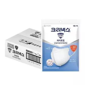 크리넥스 KF80 라이트핏 마스크 화이트 대형 1P x 40개, 새부리형 방역마스크