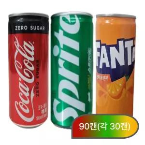 코카콜라제로+스프라이트+환타 190ml (각 30캔)