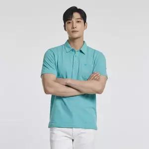 PAT 솔리드 조직감 카라 티셔츠_1K35107