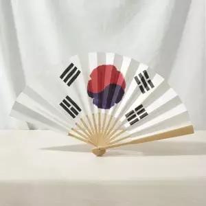 [하프클럽/]대형 태극기 대나무 실크 부채 응원용 대형 부채 행사 용품 2026