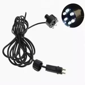 6 LED 수중등 12V 수족관 폭포 야간등 정원 스포트라이트 램프 수영장 분수 연못 (백색 조명)