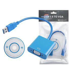 USB 3.0 컨버터 케이블 시리얼컨버터 변환젠더 9핀케이블 VGA 모니터 빔프로젝터 드라