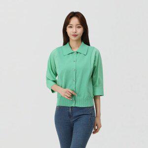 [PAT 여성] 프리미엄 니트패치 블루종 블라우스_MK42503