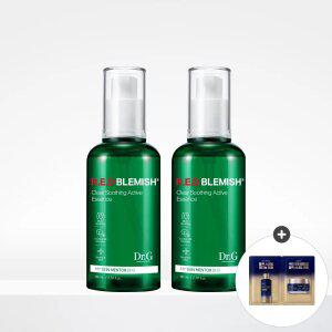 닥터지 레드 블레미쉬 클리어 수딩 액티브 에센스 80mL 2개 (증정 블랙스네일 샤쉐 2열