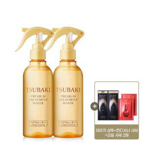 츠바키 프리미엄 트리트먼트 워터 210ml 2개 + 츠바키 샤쉐 4매