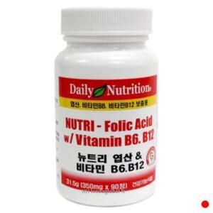 뉴트리 엽산 비타민B6 B12 임신준비 임산부 추천 90정