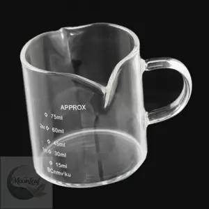 MLSTORE 내열유리 에스프레소 샷잔 75ML 손잡이컵 튼튼한유리잔