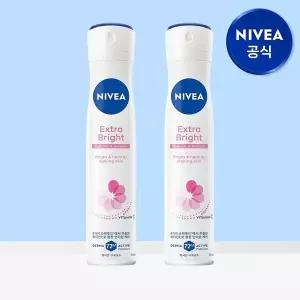 [니베아] 데오드란트 스프레이 엑스트라 브라이트 200ml 2개