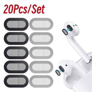 AirPods 1 2 헤드폰 포트 Apple Airpods 2/1 이어폰 용 방진 메쉬 교체 가능한 접착 소프트 네트 방진 스티커