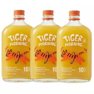 타이거모닝 진저샷 350ml 3병 레몬 생강 강황 오리지널 무설탕