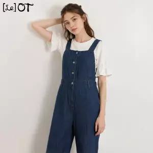 [르오트(LeOT)] 린넨블렌디드 데님 점프 수트-사이즈 55~88까지