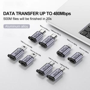 USB Type-C 어댑터 유형 C-마이크로 USB 남성-USB C  변환기 Xiaomi 삼성 충전기 데이터 케이블 USBC USB C