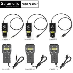 Saramonic SmartRig 전문 오디오 믹서 마이크 어댑터  프리 앰프 기타 인터페이스  휴대폰 핸드폰 PC 아이