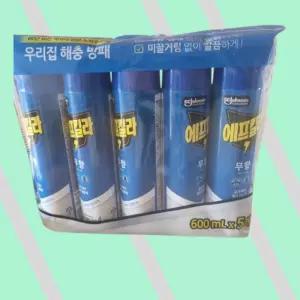 에프킬라 에어로졸 무향 600ml 5개 뿌리는 모기약 가정용 모기살충제