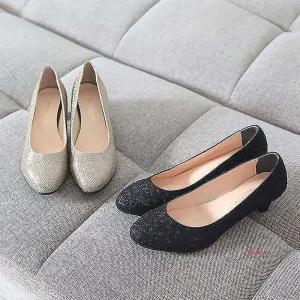 펌프스힐 2컬러 구두 5cm 255-270 둥근코vwx823