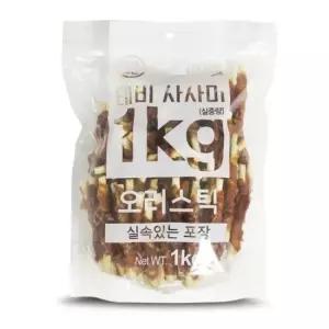육포브랜드 테비사사미 실속포장 1kg 오리스틱