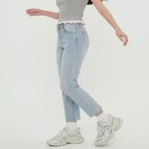 [옷은날개] 여성 컷팅 모던 스판 데님팬츠 청바지 슬림핏 스판 청바지 컷팅진