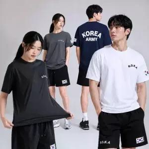 로카 냉감 데일리 남여 공용 티셔츠 반바지 Roka 군인 반팔티 4컬러