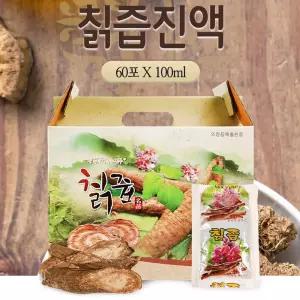 국내산 칡즙 1박스 60포 100ml x 60p 칡 칡즙 건강즙 엄마애손 비품바구니 제이유통 원액