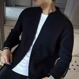 남자 투웨이 집업 가디건 헨리넥 니트 카디건-WFPT8I0
