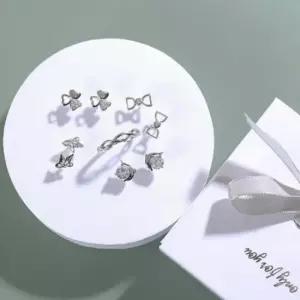 액세서리 선물세트 실버 반지 귀걸이 4종 구성 세트 악세서리세트 귀걸이세트 주얼리세트