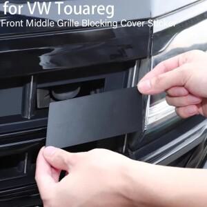 전면 중간 그릴 차단 커버 스티커 플레이트 VW Touareg 외부 액세서리 2019-2024 용 방진 중앙 그리드 배플