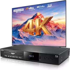 4K UHD 블루레이 DVD 플레이어 돌비 비전 HDR10 3D용 트윈 HDMI 출력 지역 A HD 비디오 및 오디오/DTS