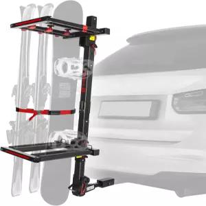 타이거 오토 TG-RK1B707B 폴딩 히치 장착 스키/스노보드 거치대 2인치 또는 1.25인치 리시버에 맞으며